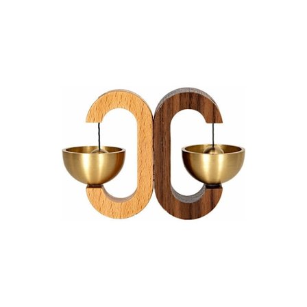 Klockspel och dörrklocka i trä, magnetisk vindklocka, dörrklocka, dörrpåminnelse (mörkt trä)