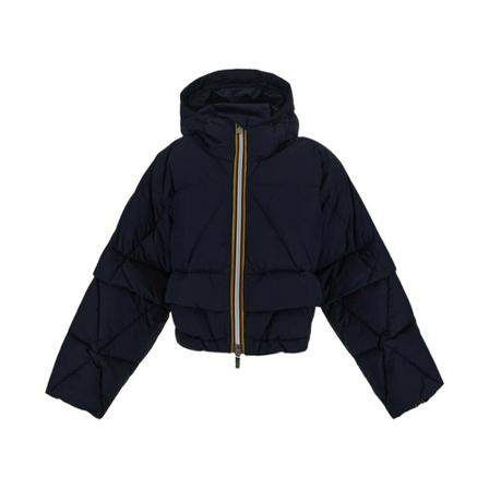 K-Way, Cropped Down Jacket Blauw, Dames, Maat:S