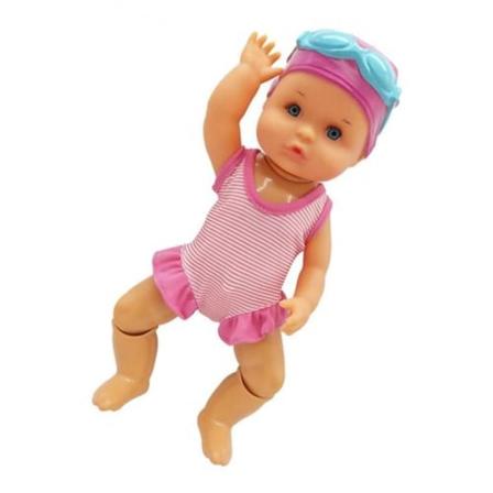 Badende dukke vanntett jentedukke 33 x 14 x 9 cm svømmende babydukke