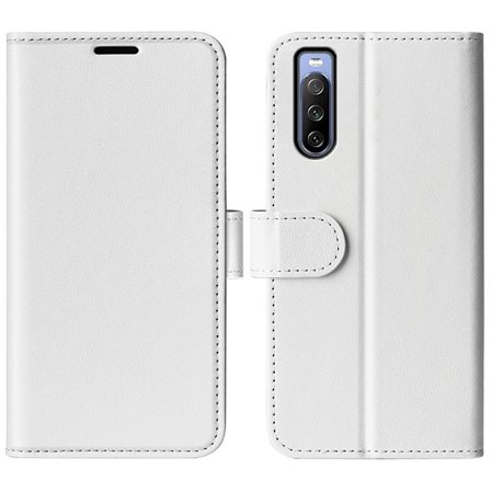 Sony Xperia 10 IV Fodral Crazy Horse Läder Vit
