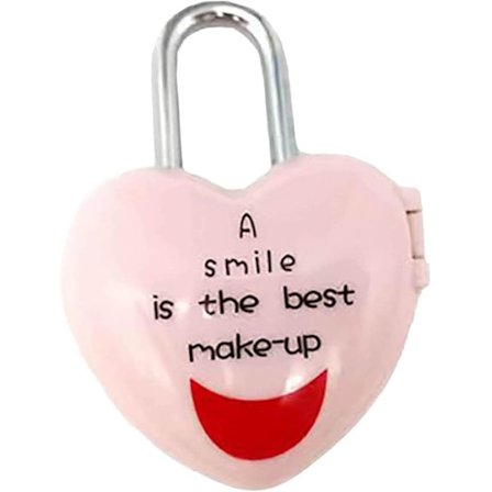 (Rosa) 2-cifret kombinationslås, bagagelås, sikkerhedshængelås, sødt hjerteformet kombinationshængelås, bagagelås, kuffert, vedhæng