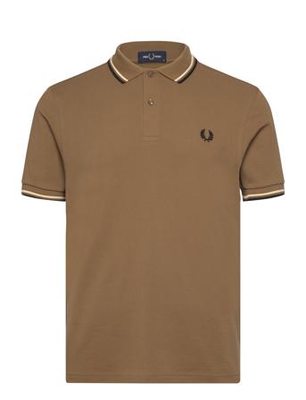 Twin Tipped Fp Shirt Brown Fred Perry