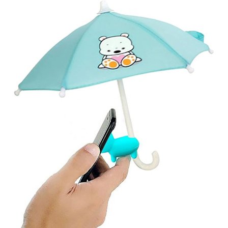 Mobiltelefonparaply Solskjerm - Telefonparaply for Sol, Miniparaply for Telefon med Universal Justerbar Sugekoppholder, Antirefleks Paraply for 