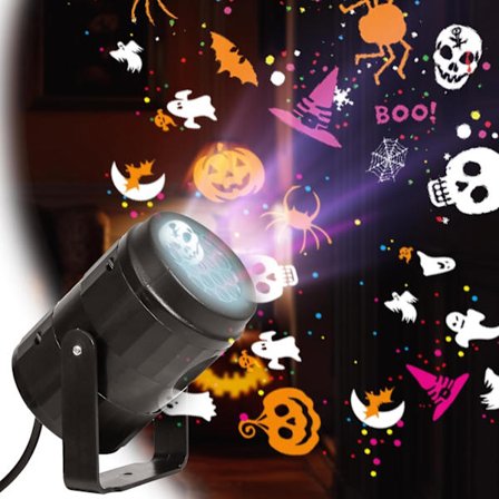 Halloween LED-projektor for utendørs bruk, vanntett utendørs projektor for julebelysning, for vinduer, uteplass, hage og festdekorasjoner