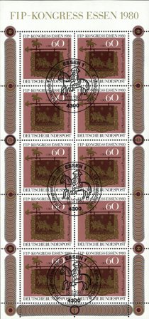 Tyskland 1980 - MICHEL 1065 - Miniark - Stemplet