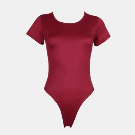 Kvinnor Enfärgad T-shirt Body Kortärmad Romper
