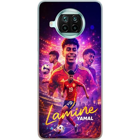 Kompatibelt Mobildeksel til Xiaomi Xiaomi Mi 10T Lite 5G Lamine Yamal fotballplakat i spansk landslagstøy med dynamisk handling, fargerik sportsillus