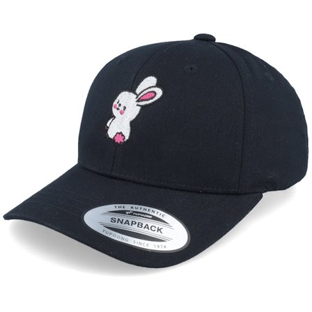 Kiddo Cap - Kids Little Cute Bunny Black Adjustable Adjustable Black Cap - @ Hatstore