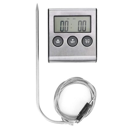 Digitalt kjøttstemperaturmåler med øyeblikkelig avlesning - Multifunksjonelt