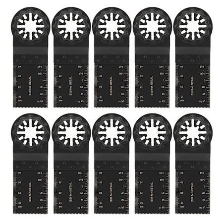Wenyi 10 stk. Oscillerende Savklinger 34mm Bi-Metal Multiværktøj Skæresæt til Starlock