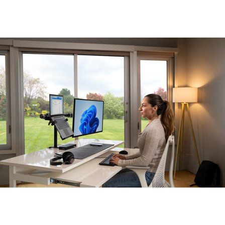 Kensington SmartFit Ergo Dual Extended Monitor Arm monteringssett - justerbar arm - for 2 skjermer - svart