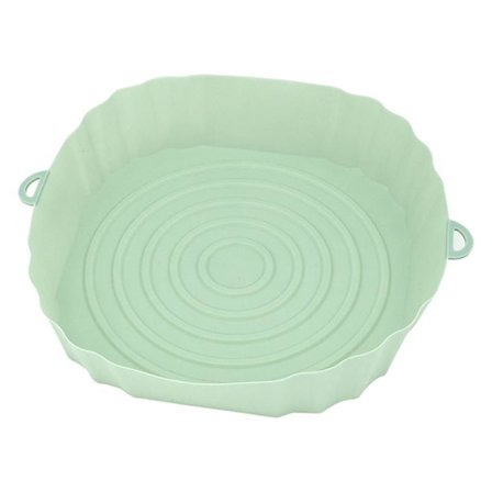 20cm Airfryer Ugnsbakplåt Stekt Kycklingkorgmatta Airfryer Silikonkruka Rund Ersättning Gr