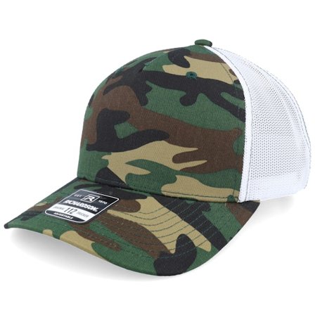Richardson - Camo trucker Gorra - 112pfp Green Camo/White A-Frame Trucker @ Hatstore