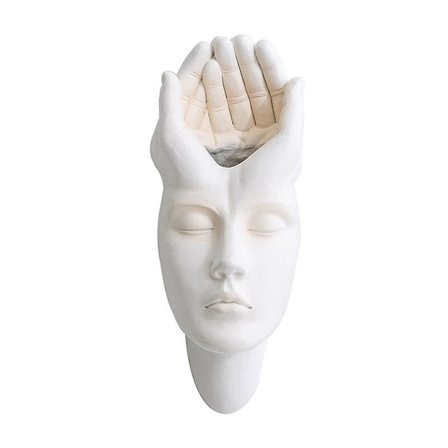 Nordisk Abstrakt Menneskeansikt Veggvase Skrekk Menneskeansikt Veggoppheng Blomsterpotte Menneskeportrett Vegg P