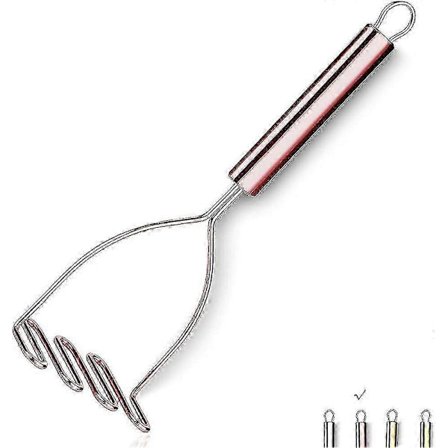 Potatisstöt i koppar, kraftig potatis- och risstöt i rostfritt stål, present