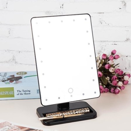Sminke Speil med Belysning, Stativ, 20 LED Lys
