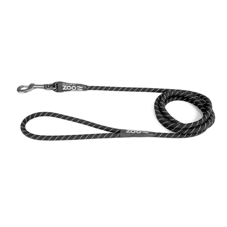 Selected by ZOO - Bånd Rufus tau Φ8 mm x 180 cm Sort - Hund - Halsbånd - ZOO.no
