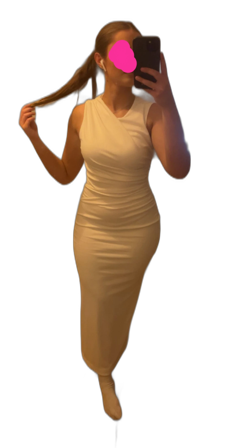 Vit långklänning, studentklänning