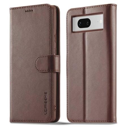LC.IMEEKE Google Pixel 7 Lompakkokotelo Calf Texture - Ruskea