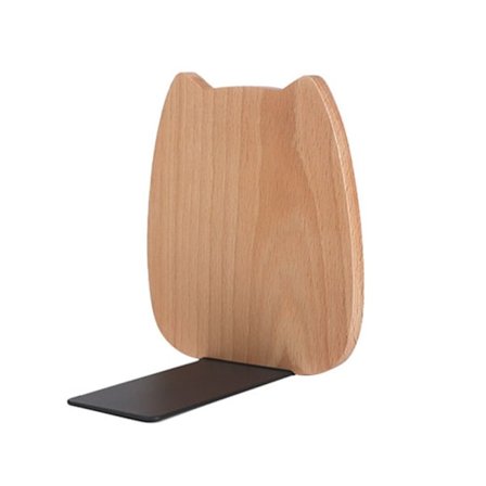 Kreativt bokställ Cat Face Bokstöd LJUSBRUN