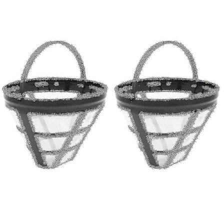 2-pack återanvändbara kaffebryggarkorgfilter för Ninja-filter, passar de flesta 8-12-kopps korgdroppkaffe