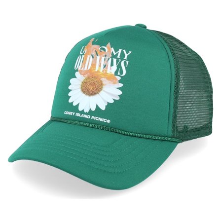Coney Island Picnic - Groen trucker Cap - Old Ways Graphic Pine Green Trucker @ Hatstore