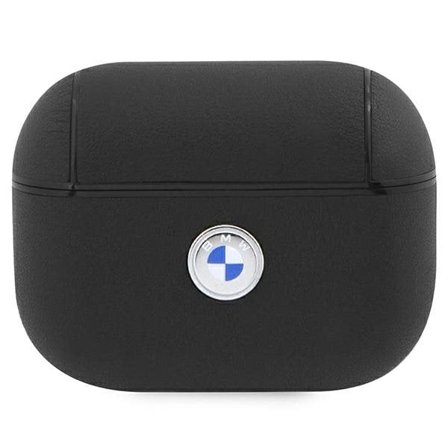 BMW BMAP2SSLBK AirPods Pro 2 (2022/2023) deksel svart/svart Geniune Leather Silver Logo