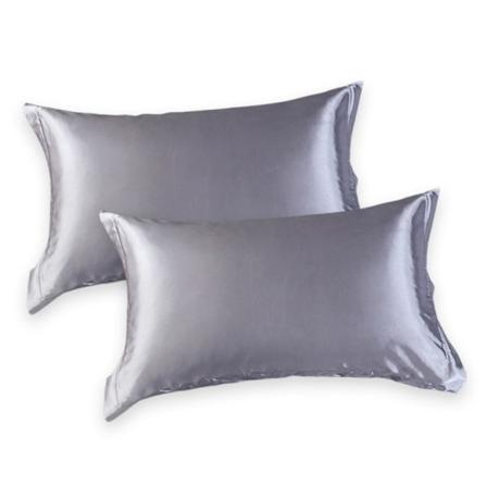 2-pack silke satin cover, mjukt och andas, 48 x 74 cm