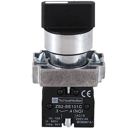 22mm lukittava 2 nro 3 - asentoinen kiertovalitsin valitse musta ZB2-BE101C