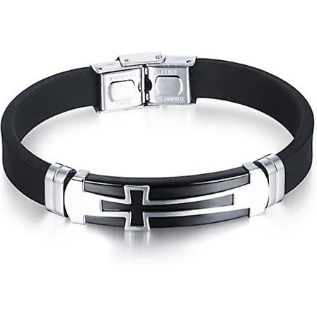 Herrkors Armband Silikonsport Armband Pojkar Konfirmationsgåva Armband Armband