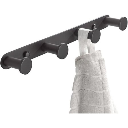 Væg krog rustfrit stål krog knagerække håndklæde hat rack sort finish mat sort badeværelse toilet tilbehør sort macaron