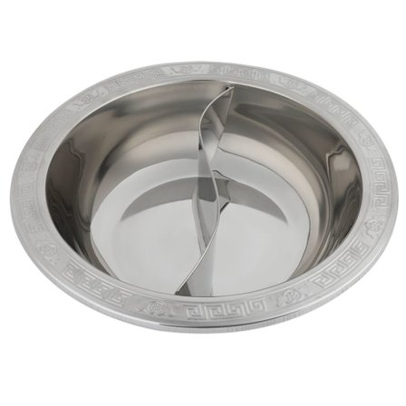 Erittäin paksu jaettu ruostumattomasta teräksestä valmistettu kuuma kattila induktiokiukaalle, fondue-kattila, kiinalainen fondue