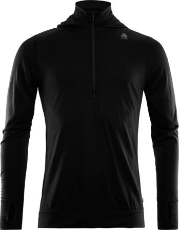 Aclima LightWool Hoodie Man Men base layer tops Black XL