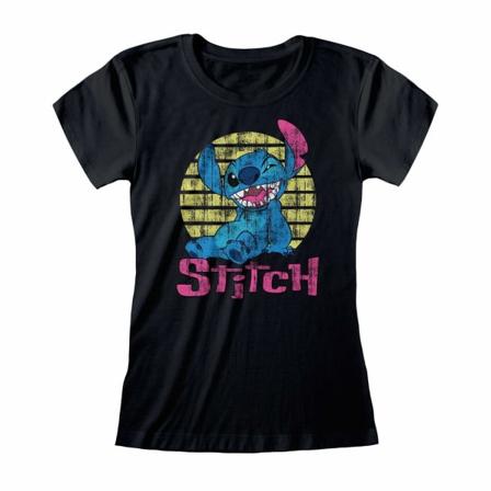 Lilo & Stitch T-shirt Med Nödställd Stitch För Kvinnor/damer L