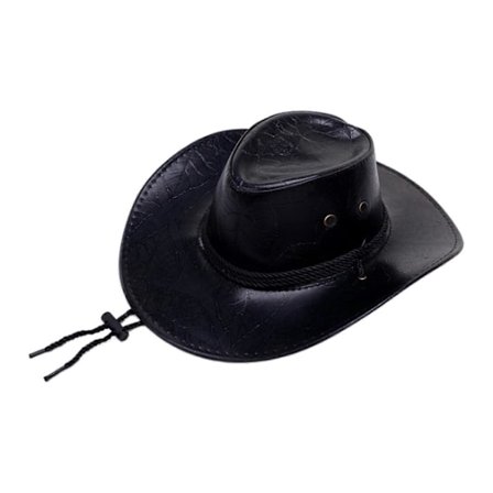 Western Cowboyhatt Jazzhatter Lett Utendørs Solhatt Imitert Skinn Cowgirl