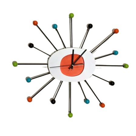 Brons Stor Väggklocka, Stor Vintage Dekoration