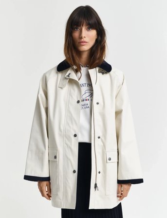 GANT Contrast Collar Saling Jacket - Cream - XL