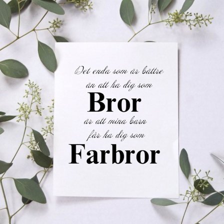 Poster Bror - Farbror A4