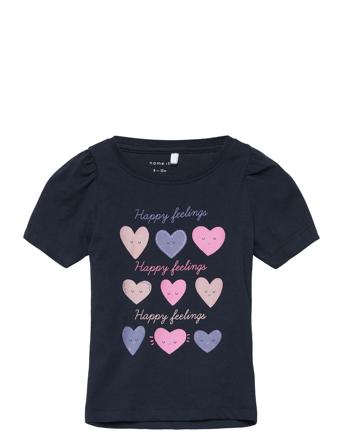 Nmfkuria Ss Top Camp T-shirt Blå Name It