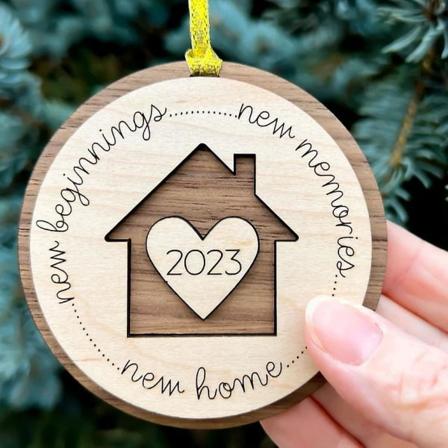 Nyt hjem ornament 2023, første jul nyt hjem ornament 2023, nye hjem gaveideer dekor 2023-2024 julepynt A 2023