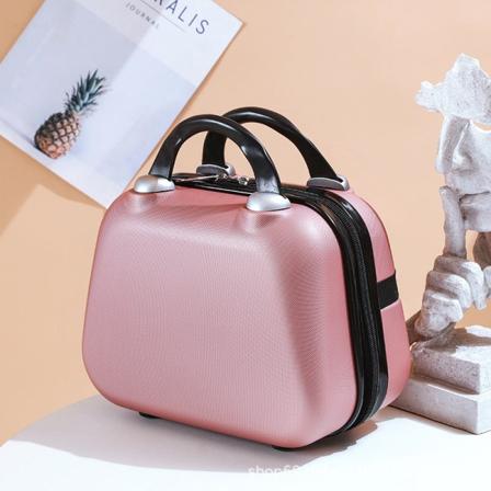 Naisten naisten käsilaukku 14 tuuman kosmetiikkalaukku kannettava laatikko minikäsilaukku Rose gold [Mini]]