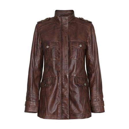 Btfcph Sporty jacket leather , Bruin , Dames , Maat: XS