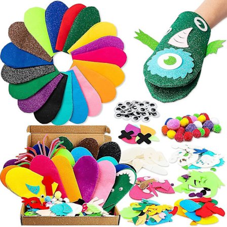 18 stk Animal Hand Puppet Making Kit Diy Art Craft Filt Sokk