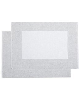 Dækkeservietter Poppy 2-pak Lys grå