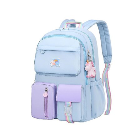 Rygsæk til piger, perfekt til skole og rejser, rygsæk til børn med polstret ryg og justerbar rem