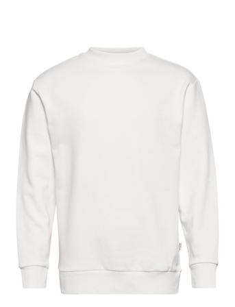 Slhrelaxhoffman Crew Neck Sweat S Noos Sweat-shirt Tröja Vit Selected Homme