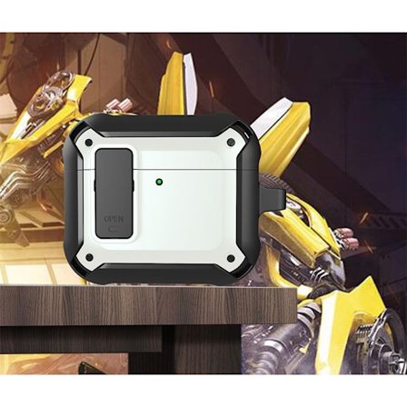 iPhone AirPods 4, høretelefonetui, PC-etui, hvid