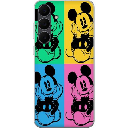 Kompatibelt Mobilskal till Samsung Samsung Galaxy S25 FE Mickey Mouse popkonst affisch färgglad Disney retroserie tecknad ikonisk figur Andy Warhol-s