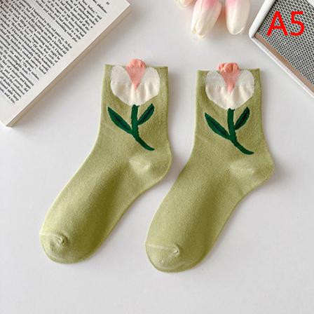 1 Pair Women Socks N Style Cartoon Flower Candy