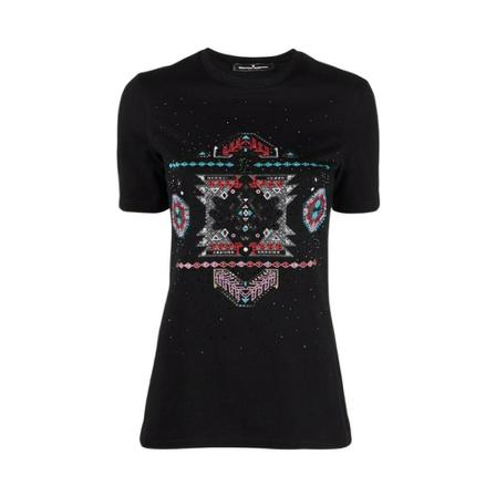 Ermanno Scervino - T-shirts - Svart - Dam - Storlek: S, Dam, Storlek: S